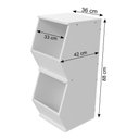 Ver imagem 3 de Kit de 3 Organizadores de Brinquedos 100% Mdf - Único