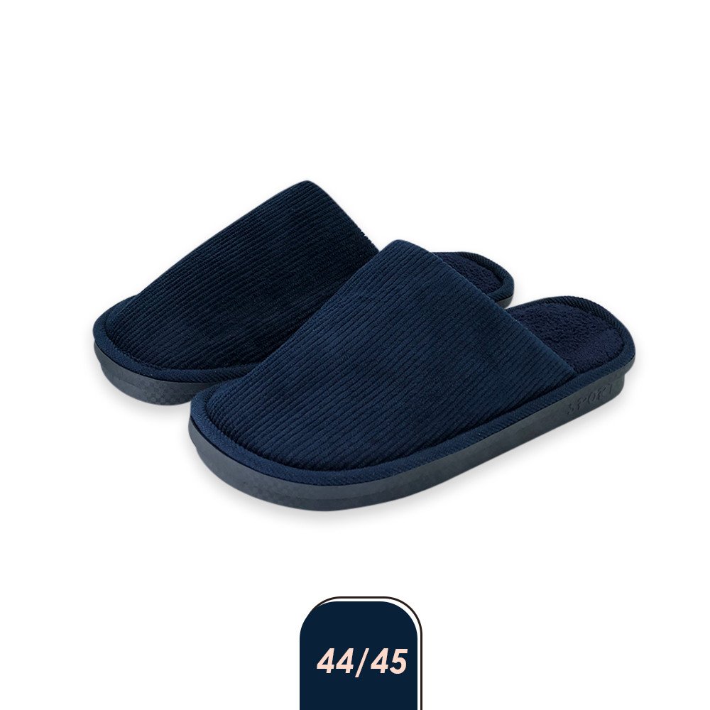 Pantufa Masculina Lisa Azul Confortável 44/45 Antiderrapante - 2