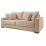 Sofá 3 Lugares Fixo Living Marrocos Veludo Bege Médio 2,4m Mk - 1