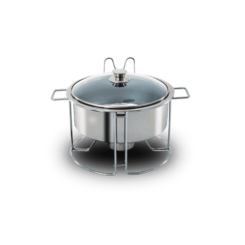 Rechaud Redondo Brinox Savoy 7 Litros Ø 33 Cm Aço Inox