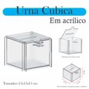 Ver imagem 2 de Urna Acrílico Sorteio Caixa Sugestões Cubo Cofre 15 X 15 Cm