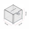 Urna Acrílico Sorteio Caixa Sugestões Cubo Cofre 15 X 15 Cm - 1