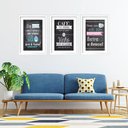 Ver imagem 2 de Kit 3 Quadros Grandes Cozinha Quadro Negro 60x48cm:moldura Preta