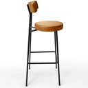 Ver imagem 7 de Kit 02 Banquetas Altas Bar Sala De Jantar Estrutura Em Aço Milão F01 Couríssimo Whisky - Lyam