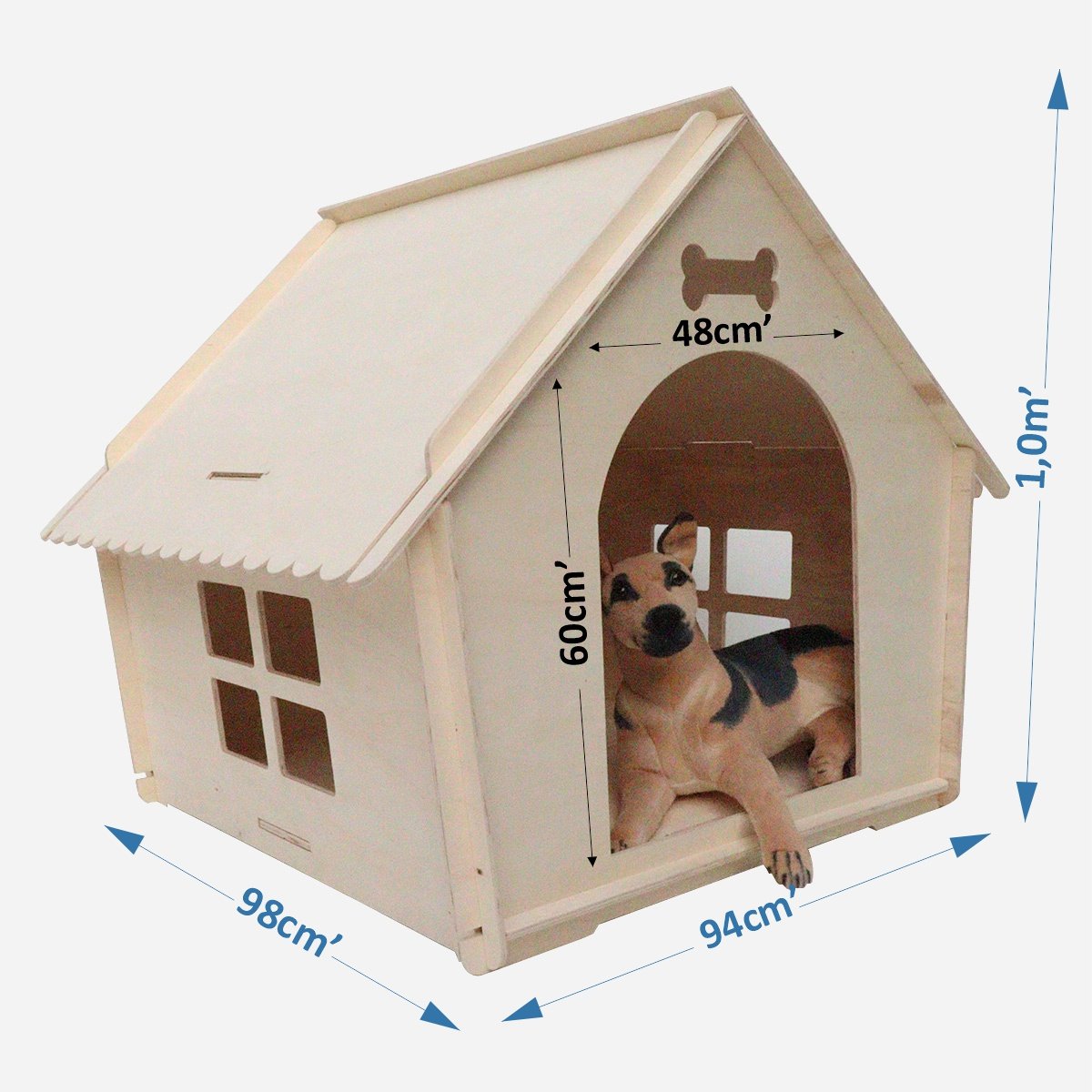Casa de Madeira para Cachorro Cães de Porte Grande - Bolt - Marrom ...