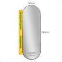 Ver imagem 3 de Espelho Pílula 150x50cm Suporte de Parede Couro Orgânico Corpo Inteiro