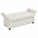 Ver imagem 1 de Puff Baú 140cm Charles Facto Off White - Sallar Home