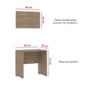 Ver imagem 2 de Mesa Escrivaninha 80x50 c/ Painel - Módulo Dormitório Master - Guarda Roupas Modulado Luciane