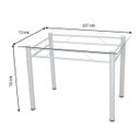 Ver imagem 4 de Mesa de Jantar Avulsa Retangular Palma 107x73 cm Cromo preto Artefamol BASE 2001/4321 - 2843 - BRANC