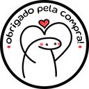 Ver imagem 1 de Adesivo Obrigada Pela Compra Flork Coração Redondo 3x3cm 200un
