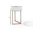 Ver imagem 2 de Mesa Lateral de Sala Pé de Ferro Estilo Industrial Tampo Mdf