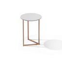 Ver imagem 3 de Mesa Lateral de Sala Pé de Ferro Estilo Industrial Tampo Mdf