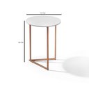 Ver imagem 4 de Mesa Lateral de Sala Pé de Ferro Estilo Industrial Tampo Mdf