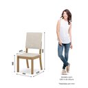 Ver imagem 5 de Conjunto Sala de Jantar Layla Trend 6 Lugares Tampo MDF Cadeiras Estofadas Off White 160cm Casa 812