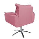 Ver imagem 4 de Poltrona Decorativa Opalla Pés Giratório Metal Suede Rosa - DS Estofados
