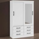 Ver imagem 1 de Guarda Roupa Meridian 2 Portas Branco - D Doro Móveis