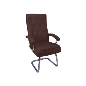 Cadeira de Espera Cafe Base Cromada Fixa Bering