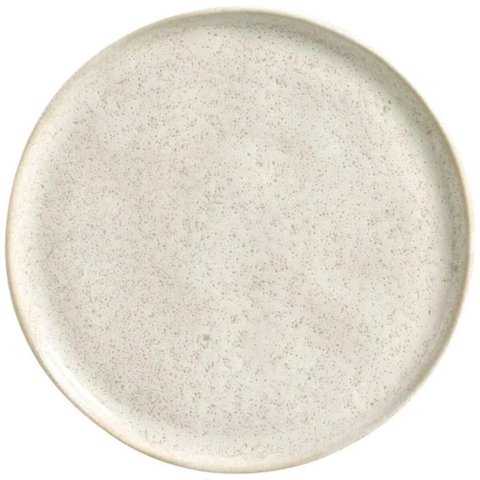 Prato Raso Porto Brasil 27cm Bio Vanilla Cerâmica Stoneware Orgânico Off White Mesa Posta Avulso