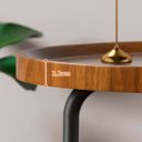 Ver imagem 2 de Mesinha Lateral de Apoio Moderna em Madeira e Metal Preto Fosco