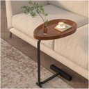 Ver imagem 6 de Mesinha Lateral de Apoio Moderna em Madeira e Metal Preto Fosco