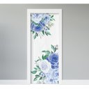 Ver imagem 1 de Adesivo de Porta - Rosas Azuis