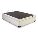 Ver imagem 1 de Base Box Baú Viúva Sintético Bege - 39x128x188