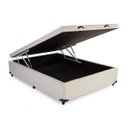 Ver imagem 3 de Base Box Baú Viúva Sintético Bege - 39x128x188