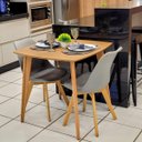 Ver imagem 5 de Mesa de Jantar Quadrada Especial em Madeira de 90cm na Cor Freijó