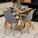 Ver imagem 6 de Mesa de Jantar Quadrada Especial em Madeira de 90cm na Cor Freijó