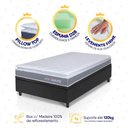 Ver imagem 3 de Conjunto Box Baú Preto Durban Cinza Espuma D28 Solteiro 88x188x64 - King House