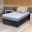Ver imagem 1 de Conjunto Box Baú Preto Durban Cinza Espuma D28 Solteiro 88x188x64 - King House