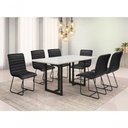 Ver imagem 4 de Conjunto de Jantar Itália com 6 Cadeiras Base Goiás Bm Tubulares Off White-courissimo 134