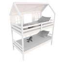 Ver imagem 3 de Beliche Casinha Bela com 2 Gavetas Kit Escada/escorregador - Madeira Maciça Branco/rosa | Housin