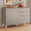 Ver imagem 1 de Balcão Cozinha Alba 2 Portas 2 Gavetas Amêndola/nude Prime Tx - Demóbile