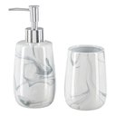 Ver imagem 1 de Kit Lavabo Banheiro Luxo Saboneteira Líquida Escova / 483