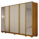Ver imagem 3 de Guarda Roupa Casal Ares 6 Portas com Espelho Cinamomo Off-white com Cômoda Rubi 4 Gavetas Cinamomo –