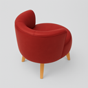 Ver imagem 2 de Kit 2 Poltronas Aconchegante Tecido Corano para Sala de Espera Pés de Madeira Resistente