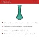 Ver imagem 2 de Vaso Garrafa Decorativo de Vidro Turquesa 15x7x7cm Enfeite Sala Mesa Estante