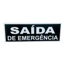Ver imagem 1 de Placa de Sinalização Saida de Emergencia 15x30 Fundo Preto