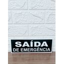 Ver imagem 3 de Placa de Sinalização Saida de Emergencia 15x30 Fundo Preto