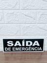 Ver imagem 3 de Placa de Sinalização Saida de Emergencia 15x30 Fundo Preto