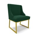 Ver imagem 6 de Cadeira Sala de Jantar Industrial Dourado Kit 4 Liz Bouclê Verde D03 - D’Rossi
