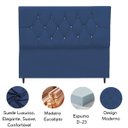 Ver imagem 4 de Cabeceira Cama Box Solteiro 90 Cm Geovana Suede:azul Marinho