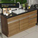 Ver mais imagens de Balcão de Pia Armário de Cozinha 150 Cm 2 Portas e 2 Gavetas (sem Tampo e Pia) Rustic Glamy Madesa