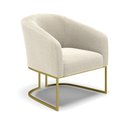 Ver imagem 4 de Sofá Namoradeira e Poltrona Industrial Dourado Stella Bouclê D03 - D'Rossi