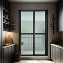 Ver imagem 2 de Porta Correr 2 Folhas Moveis 210 x 150 Elite c/Fecho Autom V.Liso Preto Brimak
