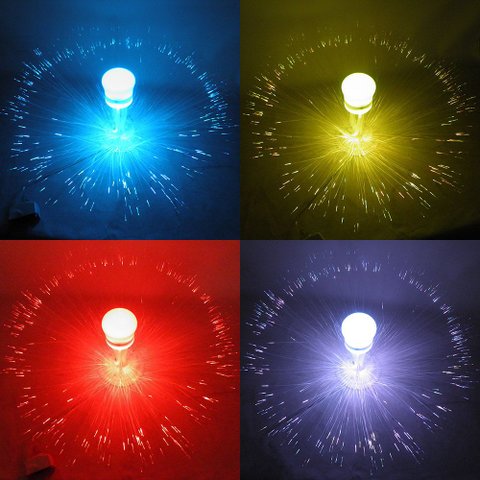 Pisca Pisca Fibra Otica Natal Natalino Led Agua Viva RGB Festa Bivolt