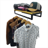 Cabideiro Arara para Roupas Estilo Industrial Ferro Madeira - 1