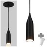 Lustre Pendente Decorativo Design 3d - Abs174 - Preto + Led - 4