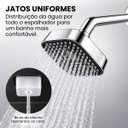 Ver imagem 3 de Chuveiro Ducha Quadrada Articulável Banheiro Solar Aquecimento Gás Cromado